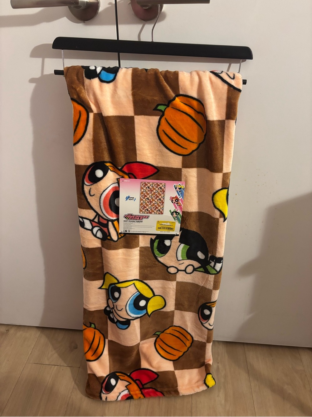 Powerful girls plush throw blanket